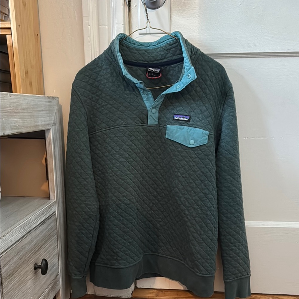 Patagonia Green Quilted Pullover
